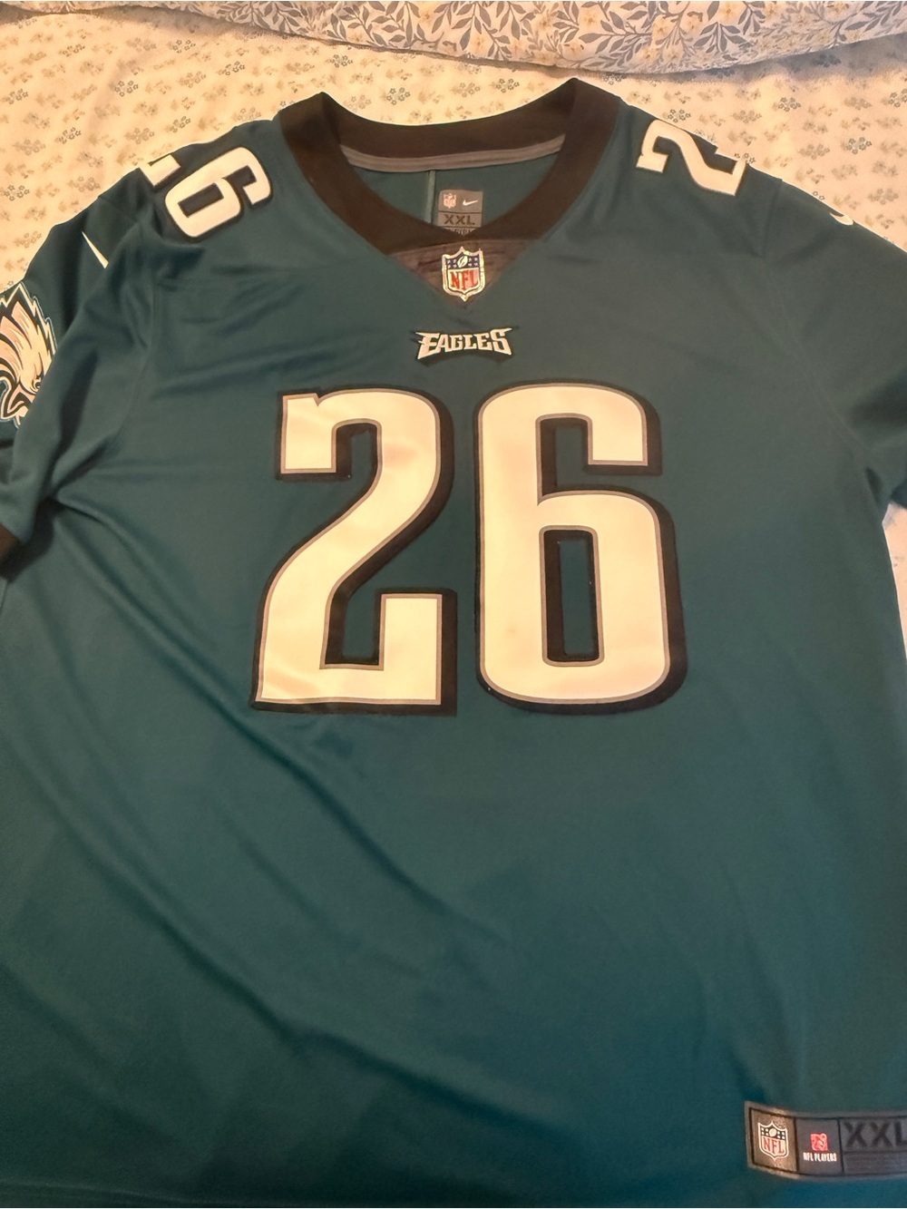 Nike Philadelphia Eagles #26 Miles Sanders Teal Football Jersey Size XXL